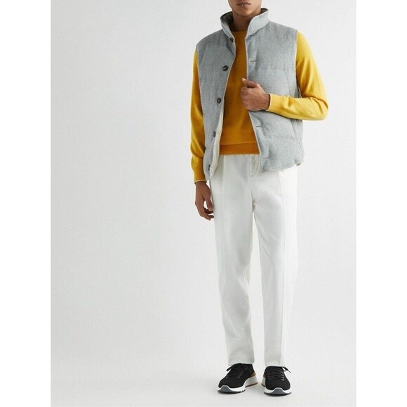 Brunello Cucinelli Men’s Cashmere Sweater Yellow Size IT 50 US 38 - Picture 12 of 16